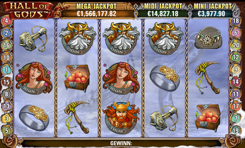 ComeOn Casino Hall of Gods Jackpot Juli 2017